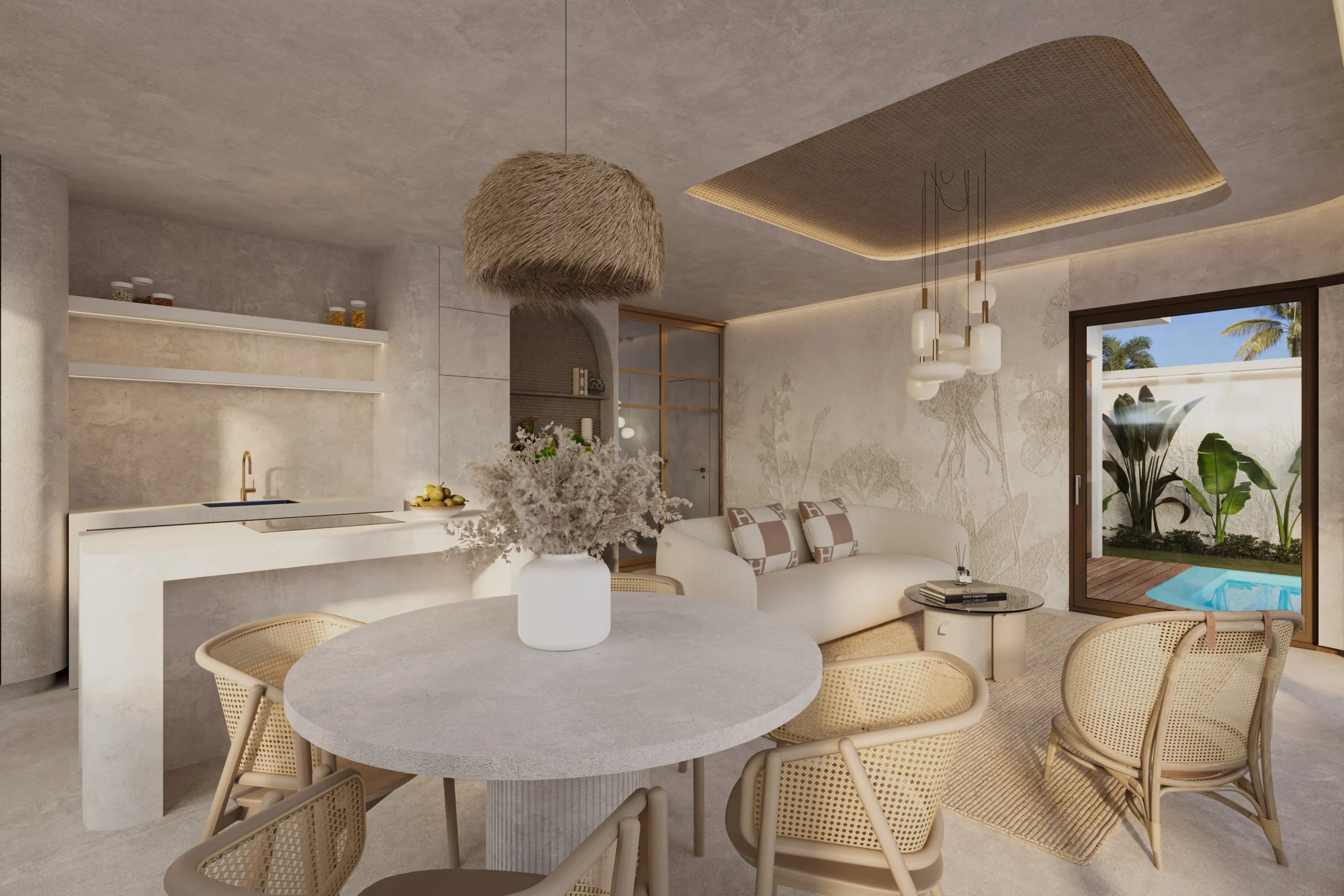 Ihr privates Refugium im Paradies – 12 exklusive Villen auf Sansibar 18 Luxus Villas Zanzibar Tansania Immobilien investment Villa 1Bedroom Interoir Kitchen scaled Luxus Villas Zanzibar Tansania Immobilien investment - Villa 1Bedroom Interoir Kitchen