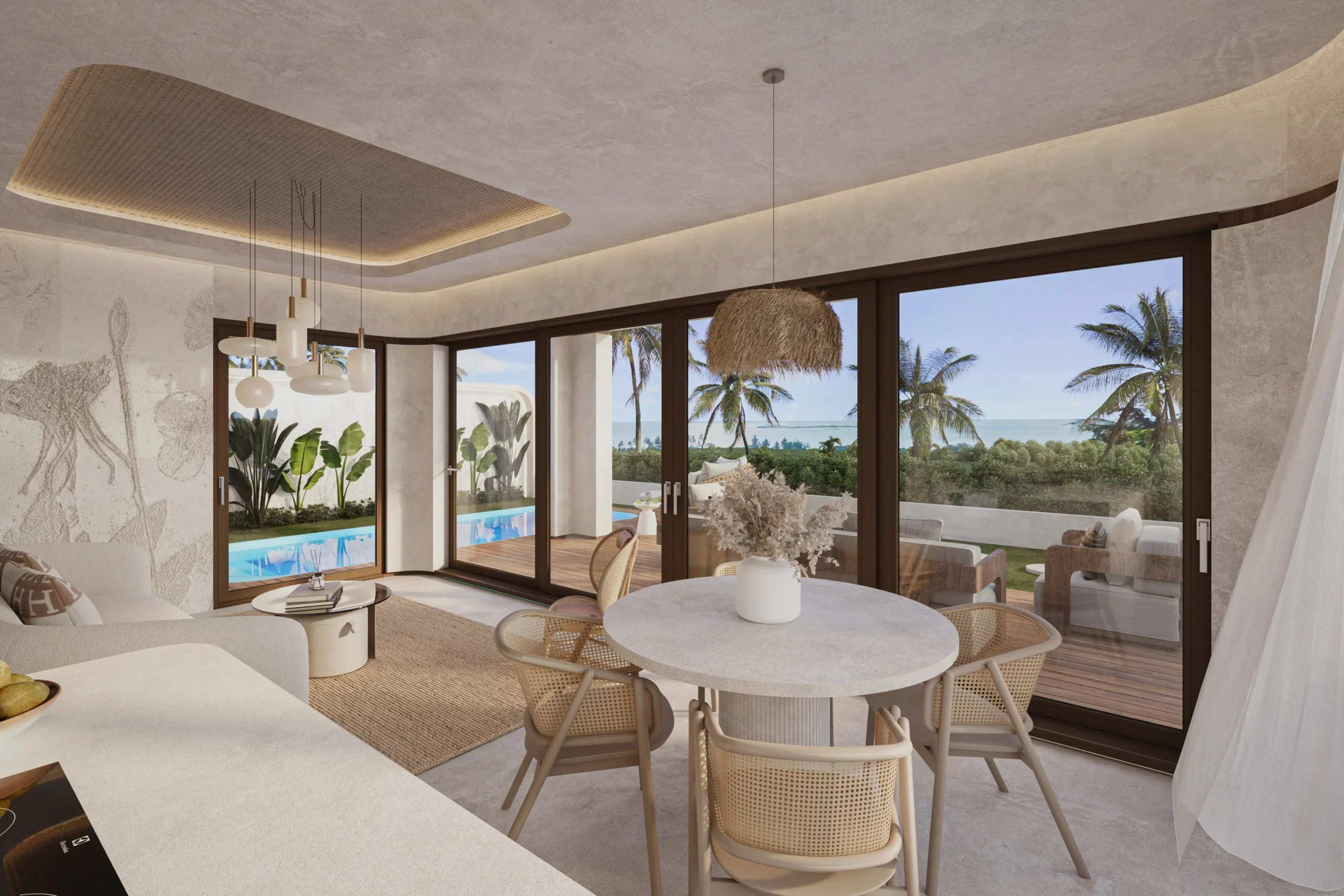 Ihr privates Refugium im Paradies – 12 exklusive Villen auf Sansibar 6 Luxus Villas Zanzibar Tansania Immobilien investment Villa 1Bedroom Interoir scaled Luxus Villas Zanzibar Tansania Immobilien investment - Villa 1Bedroom Interoir