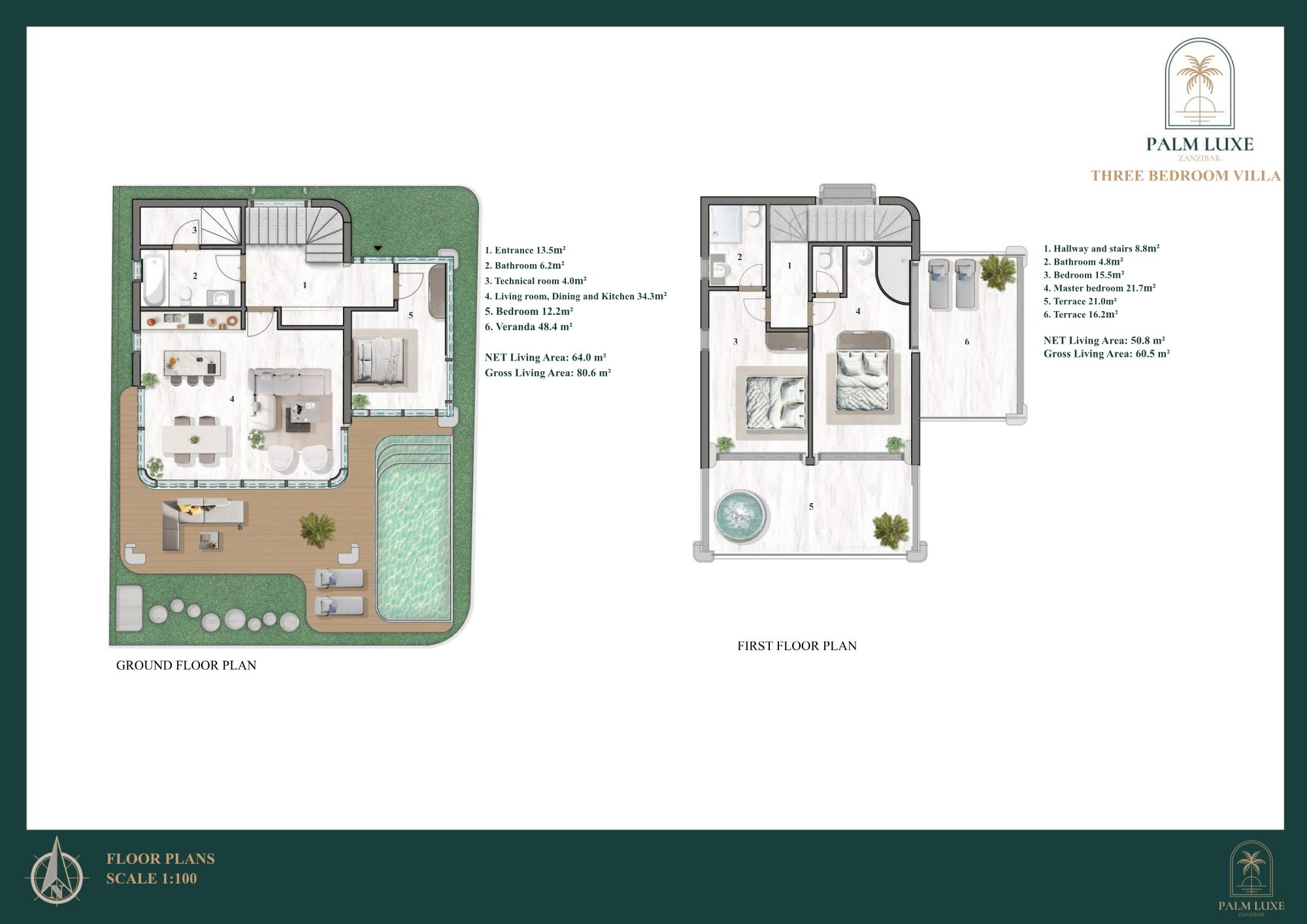 Ihr privates Refugium im Paradies – 12 exklusive Villen auf Sansibar 11 Three bedroom villa ground and first floor color min.pdf Three bedroom villa -ground and first floor - color-min.pdf