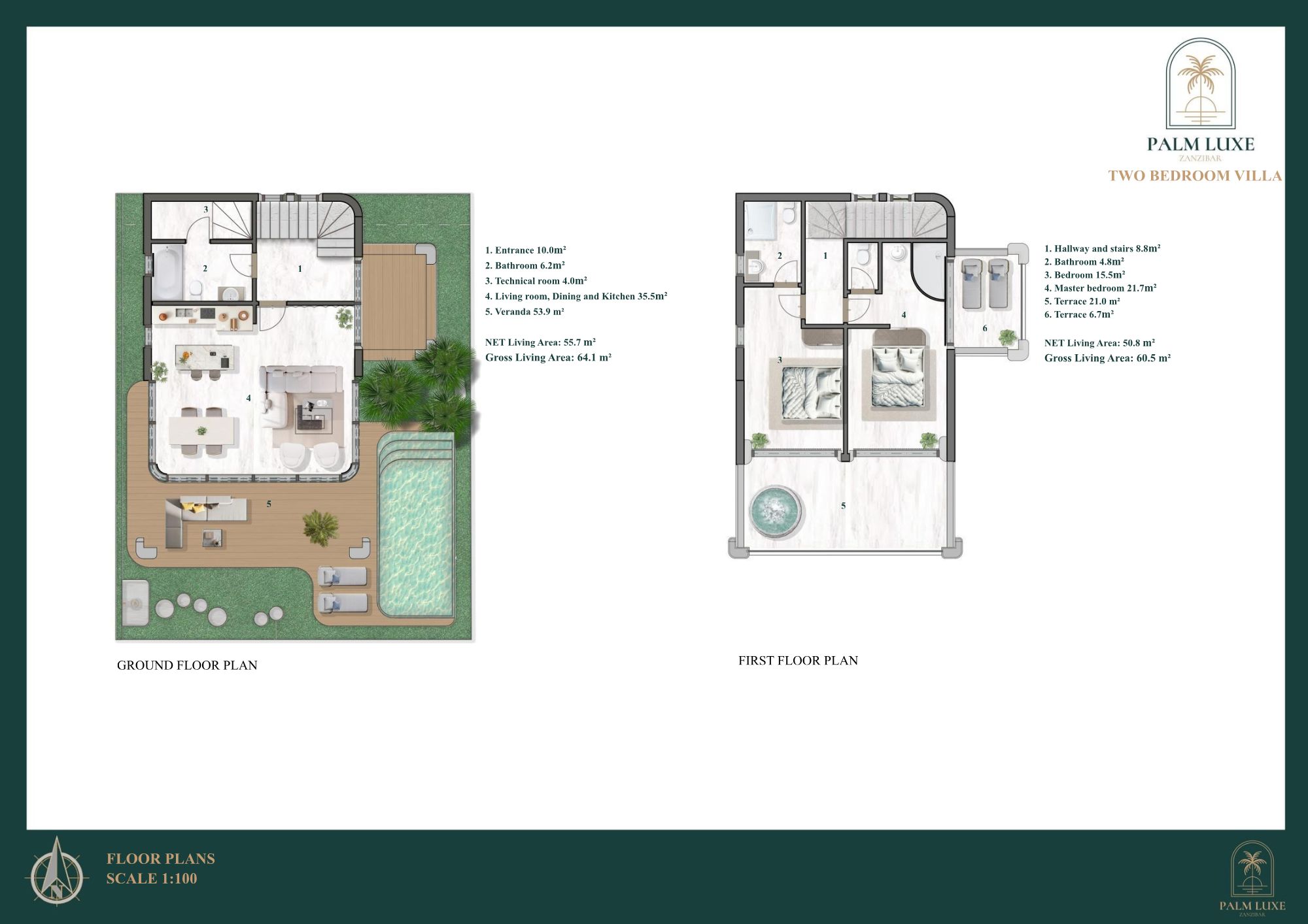 Two bedroom villa ground and first floor color min.pdf Home