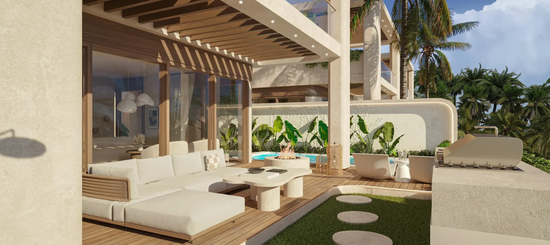 Luxus Immobilien Zanzibar - Tansania - Villa2Bedroom-Garden-PalmLuxeZanzibar