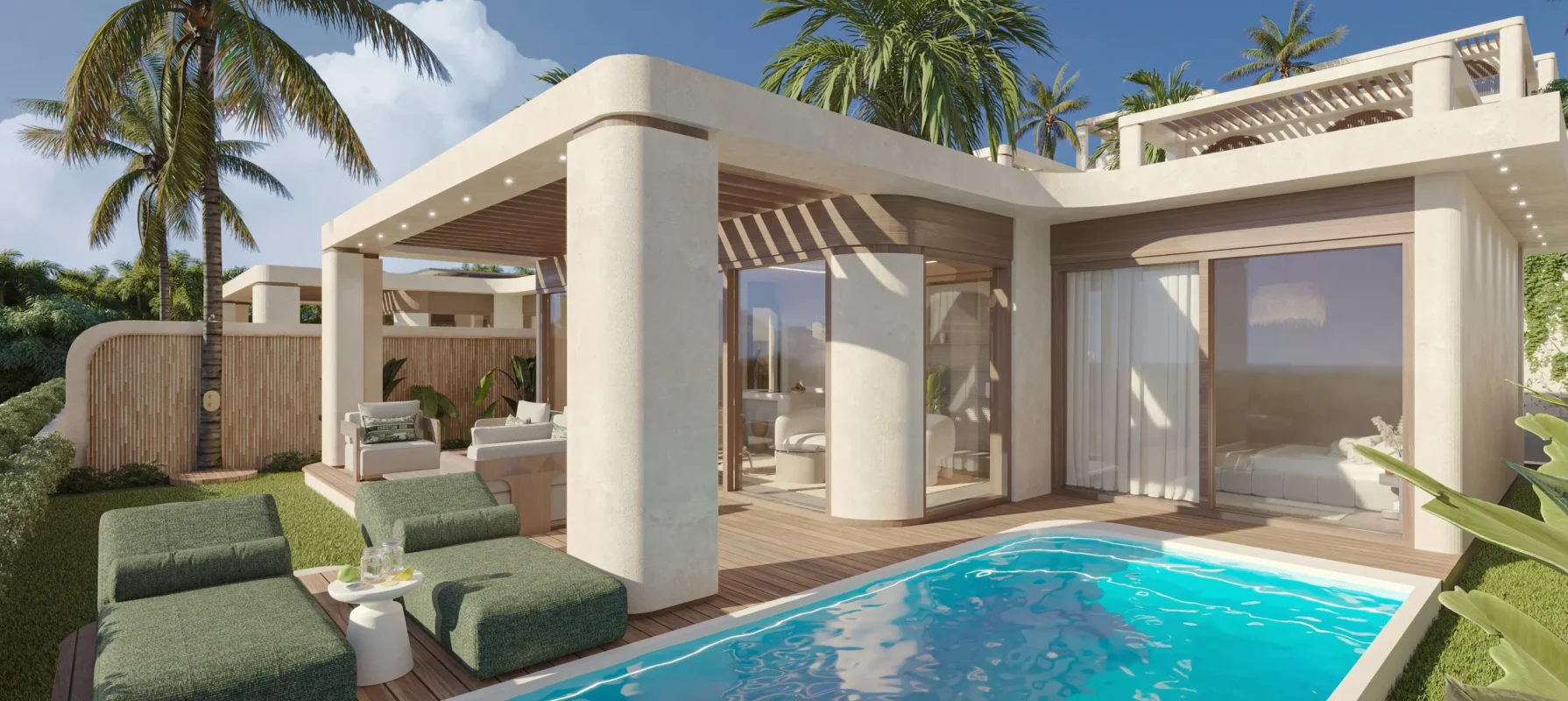 Luxus Villas Zanzibar Tansania Immobilien investment - Villa 1Bedroom Exterior Ansicht
