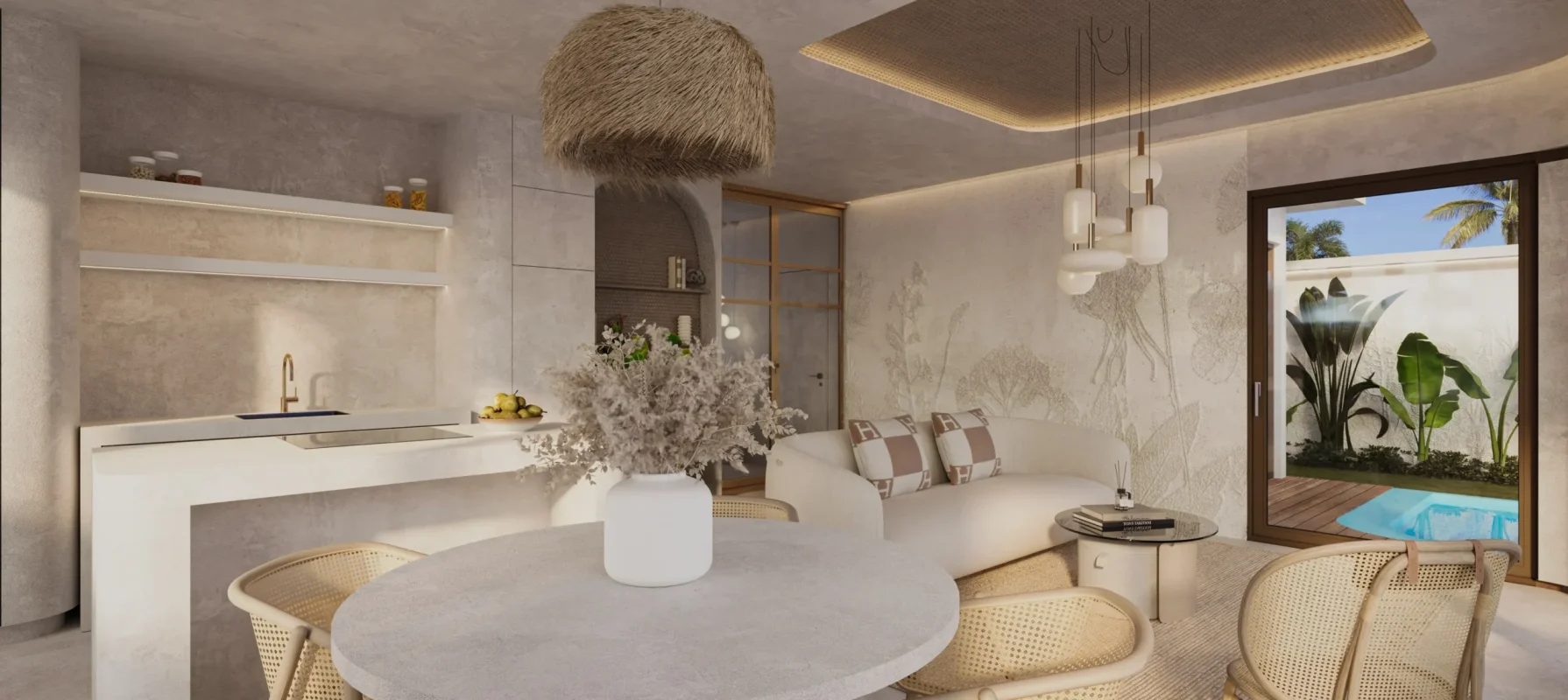 Luxus Villas Zanzibar Tansania Immobilien investment - Villa 1Bedroom Interoir Kitchen